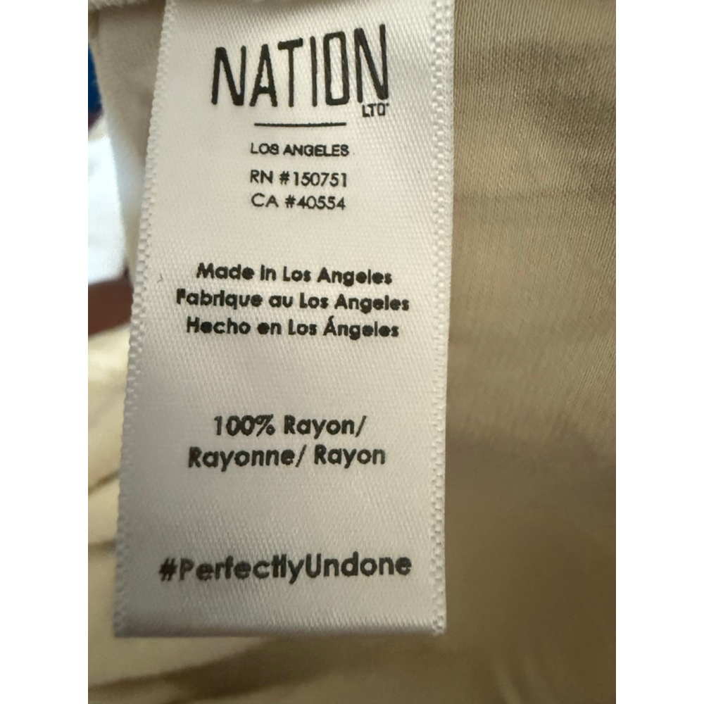 Women's Nation LTD Cream Satin Turtleneck Blouse XS - Picture 6 of 6